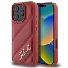 Apple iPhone 16 Pro Karl Lagerfeld Quilted Signature (KLHCP16LPQDSMGR) dėklas telefonui raudonos spalvos