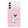 Karl Lagerfeld KLHCS22MCFNRCPI S22 Plus S906 dėklas telefonui rožinės spalvos Choupette Eat