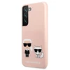 Karl Lagerfeld KLHCS22MSSKCI S22+ S906 kietas dėklas šviesiai rožinis/šviesiai rožinis Silikoninis Ikonik Karl &amp; Choupet