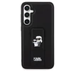 Samsung Galaxy S23 FE Karl Lagerfeld Dėklas Gripstand Saffiano Karl&Choupette Pins (KLHCS23FEGSAKCPK) juodos spalvos