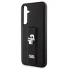 Samsung Galaxy S23 FE Karl Lagerfeld Dėklas Gripstand Saffiano Karl&Choupette Pins (KLHCS23FEGSAKCPK) juodos spalvos