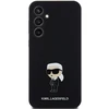 Dėklas Karl Lagerfeld KLHCS23FEMHKNPK S23 FE S711 Juodas/Juodas SILICONE IKONIK METAL PIN