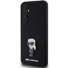 Dėklas Karl Lagerfeld KLHCS23FEMHKNPK S23 FE S711 Juodas/Juodas SILICONE IKONIK METAL PIN