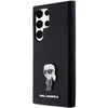 Samsung Galaxy S23 Ultra Karl Lagerfeld silikoninis dėklas Ikonik Metal Pin (KLHCS23LSMHKNPK) juodos spalvos