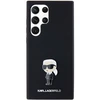 Samsung Galaxy S23 Ultra Karl Lagerfeld silikoninis dėklas Ikonik Metal Pin (KLHCS23LSMHKNPK) juodos spalvos