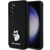 Samsung Galaxy S23 Plus Karl Lagerfeld silikoninis dėklas Choupette Metal Pin (KLHCS23MSMHCNPK) juodos spalvos