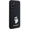 Samsung Galaxy S23 Karl Lagerfeld silikoninis dėklas Choupette Metal Pin (KLHCS23SSMHCNPK) juodos spalvos