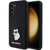 Samsung Galaxy S23 Karl Lagerfeld silikoninis dėklas Choupette Metal Pin (KLHCS23SSMHCNPK) juodos spalvos