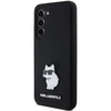 Samsung Galaxy S23 Karl Lagerfeld silikoninis dėklas Choupette Metal Pin (KLHCS23SSMHCNPK) juodos spalvos