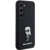Samsung Galaxy S23 Karl Lagerfeld silikoninis dėklas Ikonik Metal Pin (KLHCS23SSMHKNPK) juodos spalvos