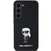 Samsung Galaxy S23 Karl Lagerfeld silikoninis dėklas Ikonik Metal Pin (KLHCS23SSMHKNPK) juodos spalvos