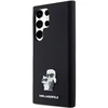 Samsung Galaxy S24 Ultra Karl Lagerfeld silikoninis dėklas Karl&Choupette Metal Pin (KLHCS24LSMHKCNPK) juodos spalvos