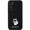 Samsung Galaxy S24 Plus Karl Lagerfeld silikoninis dėklas Choupette Metal Pin (KLHCS24MSMHCNPK) juodos spalvos