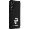 Samsung Galaxy S24 Plus Karl Lagerfeld silikoninis dėklas Karl&amp;Choupette Metal Pin (KLHCS24MSMHKCNPK) juodos spalvos