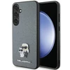 Samsung Galaxy S24 Karl Lagerfeld dėklas Saffiano Karl &amp; Choupette Metal Pin (KLHCS24SPSAKCMPG) pilkos spalvos
