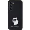 Samsung Galaxy S24 Karl Lagerfeld silikoninis dėklas Choupette Metal Pin (KLHCS24SSMHCNPK) juodos spalvos