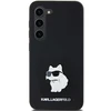 Dėklas Original Pouch Karl Lagerfeld hardcase Silicone Choupette Metal Pin KLHCSA35SMHCNPK for Samsung Galaxy A35 juodas