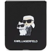 Samsung Galaxy Z Flip 5 Karl Lagerfeld Dėklas Saffiano Karl&amp;Choupette Pin (KLHCZF5SAKCNPK) juodos spalvos