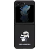 Samsung Galaxy Z Flip 5 Karl Lagerfeld Dėklas Saffiano Karl&amp;Choupette Pin (KLHCZF5SAKCNPK) juodos spalvos