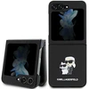Samsung Galaxy Z Flip 5 Karl Lagerfeld Dėklas Saffiano Karl&amp;Choupette Pin (KLHCZF5SAKCNPK) juodos spalvos