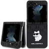 Samsung Galaxy Z Flip 5 Karl Lagerfeld Dėklas Saffiano Monogram Choupette Pin (KLHCZF5SAPCHNPK) juodos spalvos
