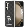 Samsung Galaxy Z Fold 5 Karl Lagerfeld Dėklas Saffiano Monogram Ikonik Pin (KLHCZFD5SAPKINPK) juodos spalvos