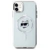 Karl Lagerfeld KLHMN61HLSCHH Apple iPhone 11 / Xr 6.1" dėklas telefonui baltos spalvos IML Metal Choupette Head MagSafe