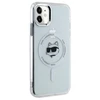 Karl Lagerfeld KLHMN61HLSCHH Apple iPhone 11 / Xr 6.1" dėklas telefonui baltos spalvos IML Metal Choupette Head MagSafe