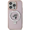 Apple iPhone 11 / XR Karl Lagerfeld dėklas Ring Stand Karl&amp;Choupettte MagSafe (KLHMN61HMRSKCP) rožinės spalvos