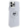 Karl Lagerfeld KLHMP12MHLSCHH Apple iPhone 12 / 12 Pro 6.1" dėklas telefonui baltos spalvos IML Metal Choupette Head MagSafe