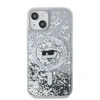 Karl Lagerfeld Liquid Glitter Choupette Head MagSafe Apple iPhone 12 / 12 Pro - dėklas telefonui skaidrus