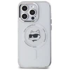 Karl Lagerfeld KLHMP13LHLSCHH Apple iPhone 13 Pro 6.1" dėklas telefonui baltos spalvos IML Metal Choupette Head MagSafe