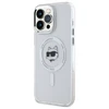 Karl Lagerfeld KLHMP13XHLSCHH Apple iPhone 13 Pro Max 6.7" dėklas telefonui baltos spalvos IML Metal Choupette Head MagSafe