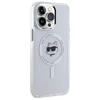 Karl Lagerfeld KLHMP13XHLSCHH Apple iPhone 13 Pro Max 6.7" dėklas telefonui baltos spalvos IML Metal Choupette Head MagSafe