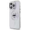Karl Lagerfeld KLHMP14LHLSCHH Apple iPhone 14 Pro 6.1" dėklas telefonui baltos spalvos IML Metal Choupette Head MagSafe