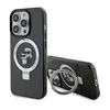 Apple iPhone 14 Pro Karl Lagerfeld dėklas Ring Stand Karl&amp;Choupettte MagSafe (KLHMP14LHMRSKCK) juodos spalvos