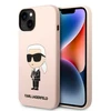 Apple iPhone 14 Plus Karl Lagerfeld dėklas silikoninis Ikonik (KLHMP14MSNIKBCP) rožinės spalvos