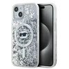 Karl Lagerfeld Liquid Glitter Choupette Head MagSafe Apple iPhone 14 / 15 / 13 - dėklas telefonui skaidrus