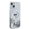 Karl Lagerfeld Liquid Glitter Choupette Head MagSafe Apple iPhone 14 / 15 / 13 - dėklas telefonui skaidrus