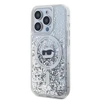 Karl Lagerfeld Liquid Glitter Choupette Head MagSafe Apple iPhone 15 Pro - dėklas telefonui skaidrus