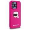 Karl Lagerfeld dėklas skirtas Apple iPhone 15 Pro compatible with MagSafe KLHMP15LSKHPPLF (SIL KL Head Print) fuschia