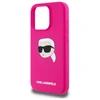 Karl Lagerfeld dėklas skirtas Apple iPhone 15 Pro compatible with MagSafe KLHMP15LSKHPPLF (SIL KL Head Print) fuschia