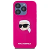 Karl Lagerfeld dėklas skirtas Apple iPhone 15 Pro compatible with MagSafe KLHMP15LSKHPPLF (SIL KL Head Print) fuschia