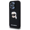 Karl Lagerfeld KLHMP15LSKHPPLK Apple iPhone 15 Pro 6.1" dėklas telefonui juodos spalvos silikoninis Karl Head Print MagSafe