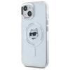 Karl Lagerfeld KLHMP15MHLSCHH Apple iPhone 15 Plus 6.7" dėklas telefonui baltos spalvos IML Metal Choupette Head MagSafe