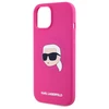 Karl Lagerfeld KLHMP15SSKHPPLF Apple iPhone 15 6.1" dėklas telefonui fuksijos spalvos silikoninis Karl Head Print MagSafe