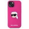 Karl Lagerfeld KLHMP15SSKHPPLF Apple iPhone 15 6.1" dėklas telefonui fuksijos spalvos silikoninis Karl Head Print MagSafe