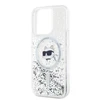 Karl Lagerfeld Liquid Glitter Choupette Head MagSafe Apple iPhone 15 Pro Max - dėklas telefonui skaidrus