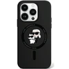 Karl Lagerfeld silikoninis Karl&amp;Choupette Ring MagSafe Apple iPhone 15 Pro Max - dėklas telefonui juodos spalvos