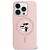 Karl Lagerfeld silikoninis Karl&amp;Choupette Ring MagSafe Apple iPhone 15 Pro Max - dėklas telefonui rožinės spalvos